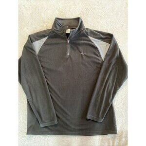 EVERLAST 1/4 Zip Lightweight Fleece Jacket Men's XL Black Gray Pullover Shirt